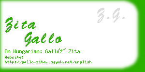 zita gallo business card