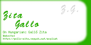 zita gallo business card